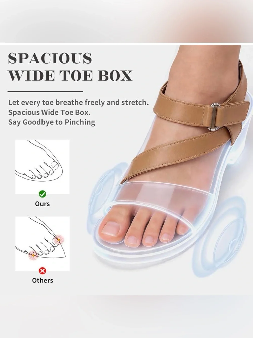 NWT Wedge Sandals Leather Wide Toe Arch Support Adjustable Strap Comfort Casual